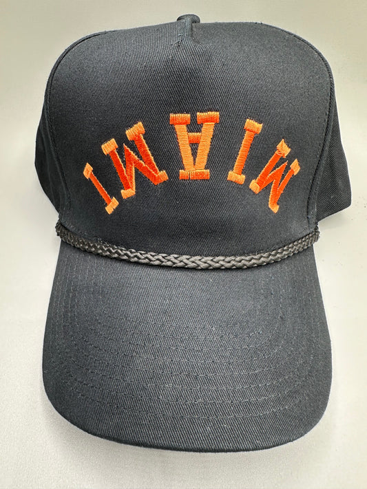 Black Out Collection Rope SnapBack Hat